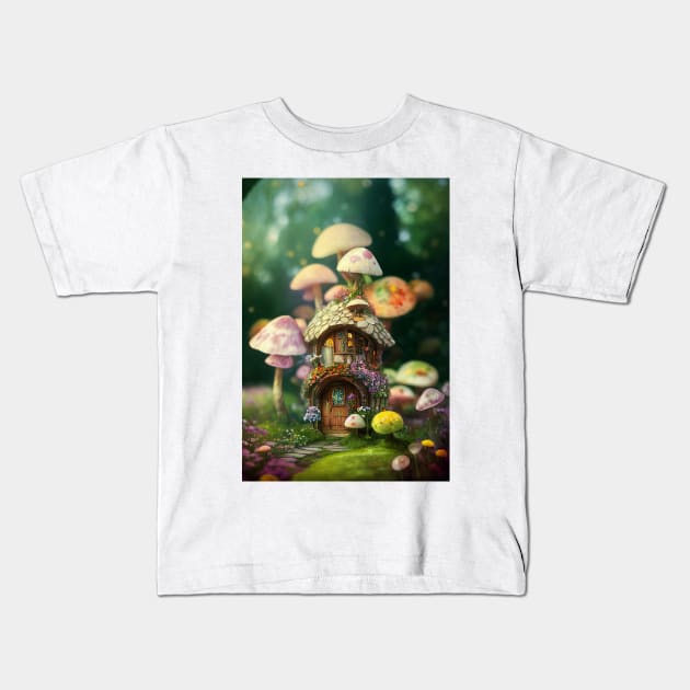 Fairy House Kids T-Shirt by karadoc